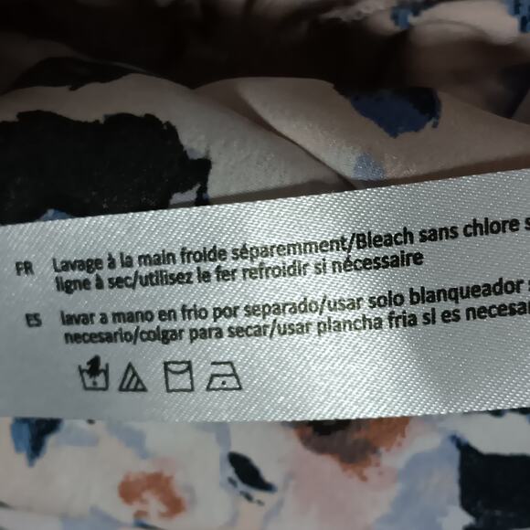 Band of Gypsies Floral Mini Dress - Cream and Blue - Picture 11 of 12